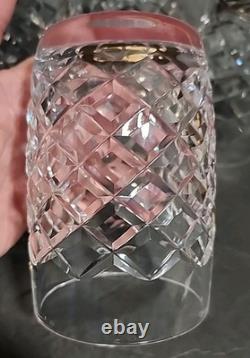 Waterford Crystal Comeragh Double Old Fashioned Tumbler 4 1/2 H Glass Set of 4