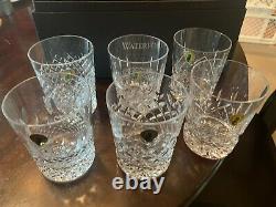Waterford Crystal Connoisseur Heritage Double Old Fashioned Glasses/Set of 6/New