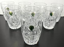 Waterford Crystal Crookhaven Double Old Fashion Whiskey Glass Tumbler Set of 8