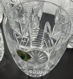 Waterford Crystal Crookhaven Double Old Fashion Whiskey Glass Tumbler Set of 8