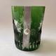 Waterford Crystal Dark Green Double Old Fashion Glass 2012 Courage Snowflake NEW