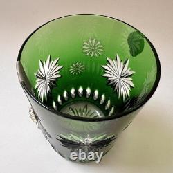 Waterford Crystal Dark Green Double Old Fashion Glass 2012 Courage Snowflake NEW