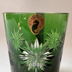 Waterford Crystal Dark Green Double Old Fashion Glass 2012 Courage Snowflake NEW