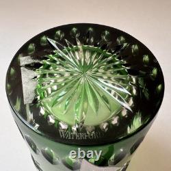 Waterford Crystal Dark Green Double Old Fashion Glass 2012 Courage Snowflake NEW