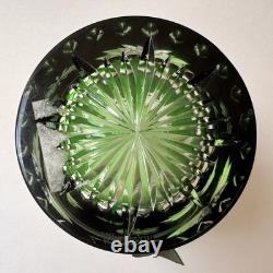 Waterford Crystal Dark Green Double Old Fashion Glass 2012 Courage Snowflake NEW