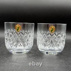 Waterford Crystal Double Old Fashion Rocks Whiskey Glasses Dorrance Set 2 Box