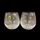 Waterford Crystal Double Old Fashioned Bolton Wine Brandy Glasses Set of 2
