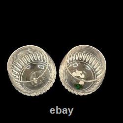 Waterford Crystal Double Old Fashioned Bolton Wine Brandy Glasses Set of 2