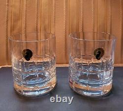 Waterford Crystal Double Old Fashioned, Cluin Pattern, Pair, New With Tags