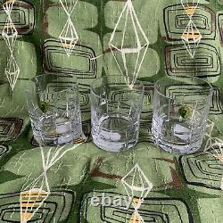 Waterford Crystal Double Old Fashioned Cluin Tumblers Brandy Glasses Set of 3