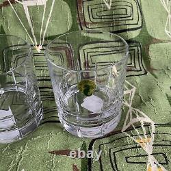 Waterford Crystal Double Old Fashioned Cluin Tumblers Brandy Glasses Set of 3