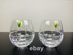 Waterford Crystal Double Old Fashioned Cluin Wine Brandy Glasses Set of 2