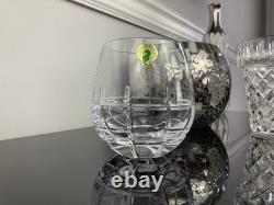 Waterford Crystal Double Old Fashioned Cluin Wine Brandy Glasses Set of 2