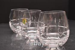 Waterford Crystal Double Old Fashioned Cluin Wine Brandy Glasses Set of 3