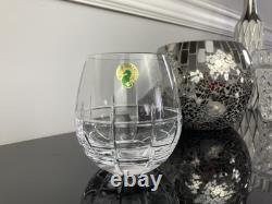 Waterford Crystal Double Old Fashioned Cluin Wine Brandy Glasses Set of 4