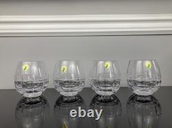 Waterford Crystal Double Old Fashioned Cluin Wine Brandy Glasses Set of 4
