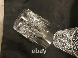 Waterford Crystal Double Old Fashioned Pair/Rare Kinshire Pattern Mint Unused