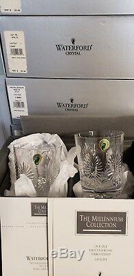 Waterford Crystal Double Old Fashioned The Millennium set unused in box perfect