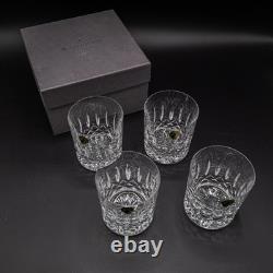 Waterford Crystal Eclipse Double Old Fashioned Glass Tumblers 3 3/4 Set of 4