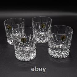Waterford Crystal Eclipse Double Old Fashioned Glass Tumblers 3 3/4 Set of 4