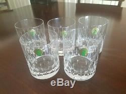 Waterford Crystal Enis Double Old Fashioned Glasses Set of Five New