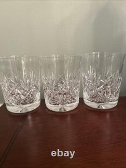 Waterford Crystal Ferndale Double Old Fashioned Whiskey Glasses 4 3/8 Set of 3