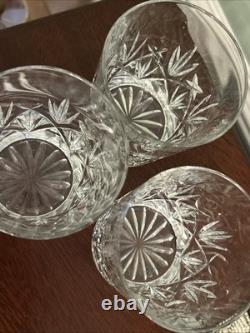 Waterford Crystal Ferndale Double Old Fashioned Whiskey Glasses 4 3/8 Set of 3
