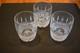 Waterford Crystal Glenmede Set of 3 Double Old Fashioned Tumbler Glasses 12 OZ
