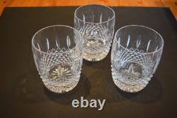 Waterford Crystal Glenmede Set of 3 Double Old Fashioned Tumbler Glasses 12 OZ