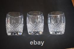 Waterford Crystal Glenmede Set of 3 Double Old Fashioned Tumbler Glasses 12 OZ