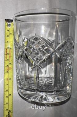 Waterford Crystal Grainne Double Old Fashioned Glass Vtg Set 2 New Old stock