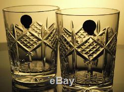Waterford Crystal Grainne Whiskey Tumbler Double Old Fashioned Pair New Rare