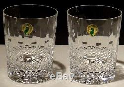 Waterford Crystal Happy Birthday Double Old Fashioned Tumbler Glasses