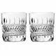Waterford Crystal Irish Lace Double Old Fashioned Tumbler, Set of 2, New