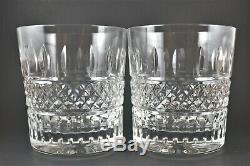 Waterford Crystal Irish Lace Double Old Fashioned Tumblers TWO (2) with Box