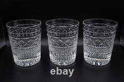 Waterford Crystal Jaipur Michael Aram Double Old Fashioned Tumbler Glasses Set 3