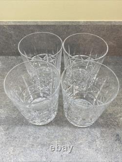 Waterford Crystal Kylemore Double Old Fashioned Glass 4 3/8 Set of 4 Withstorage