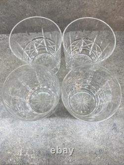 Waterford Crystal Kylemore Double Old Fashioned Glass 4 3/8 Set of 4 Withstorage