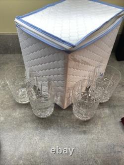Waterford Crystal Kylemore Double Old Fashioned Glass 4 3/8 Set of 4 Withstorage