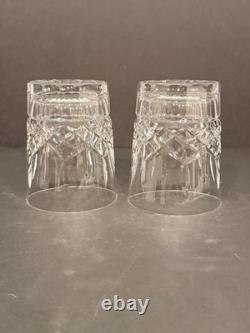 Waterford Crystal LISMORE 2 Double Old Fashioned Whiskey Glasses Ireland