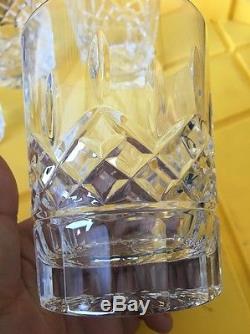 Waterford Crystal LISMORE Set of FOUR (4) Double Old Fashioned DOF Glasses
