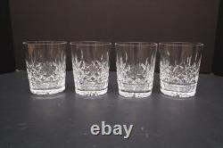 Waterford Crystal Lismore DOF Double Old Fashioned Glasses Set of 4 Tumblers VTG
