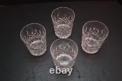 Waterford Crystal Lismore DOF Double Old Fashioned Glasses Set of 4 Tumblers VTG