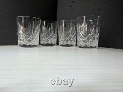 Waterford Crystal Lismore Double Old Fashion Whiskey Bourbon Glasses Set Of 4