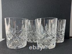 Waterford Crystal Lismore Double Old Fashion Whiskey Bourbon Glasses Set Of 4