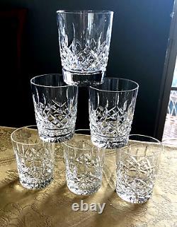 Waterford Crystal Lismore Double Old Fashioned Glasses 10 oz -Set of 6 Glasses