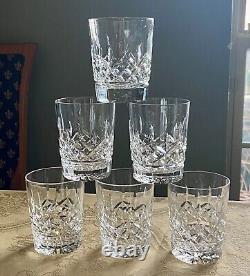 Waterford Crystal Lismore Double Old Fashioned Glasses 10 oz -Set of 6 Glasses