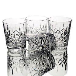 Waterford Crystal Lismore Double Old Fashioned Glasses 12 Oz Signed Set 4