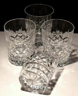 Waterford Crystal Lismore Double Old Fashioned Tumbler Glasses 4 3/8