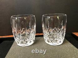 Waterford Crystal Lismore Double Old Fashioned Tumblers/Glasses 12 oz. Set of 2